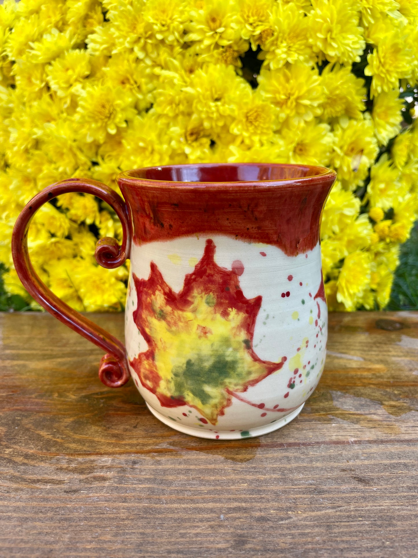 Painted fall mug