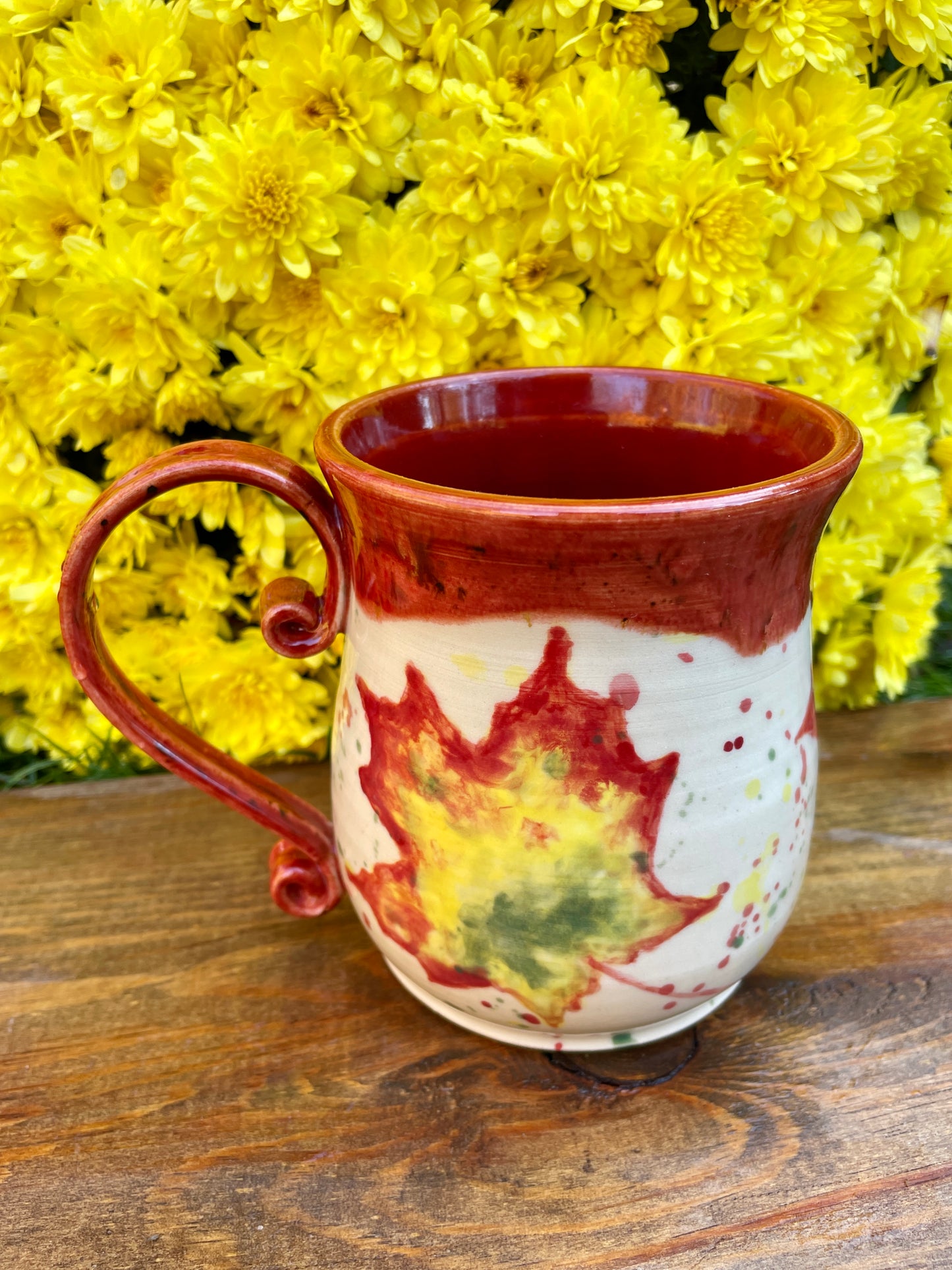 Painted fall mug