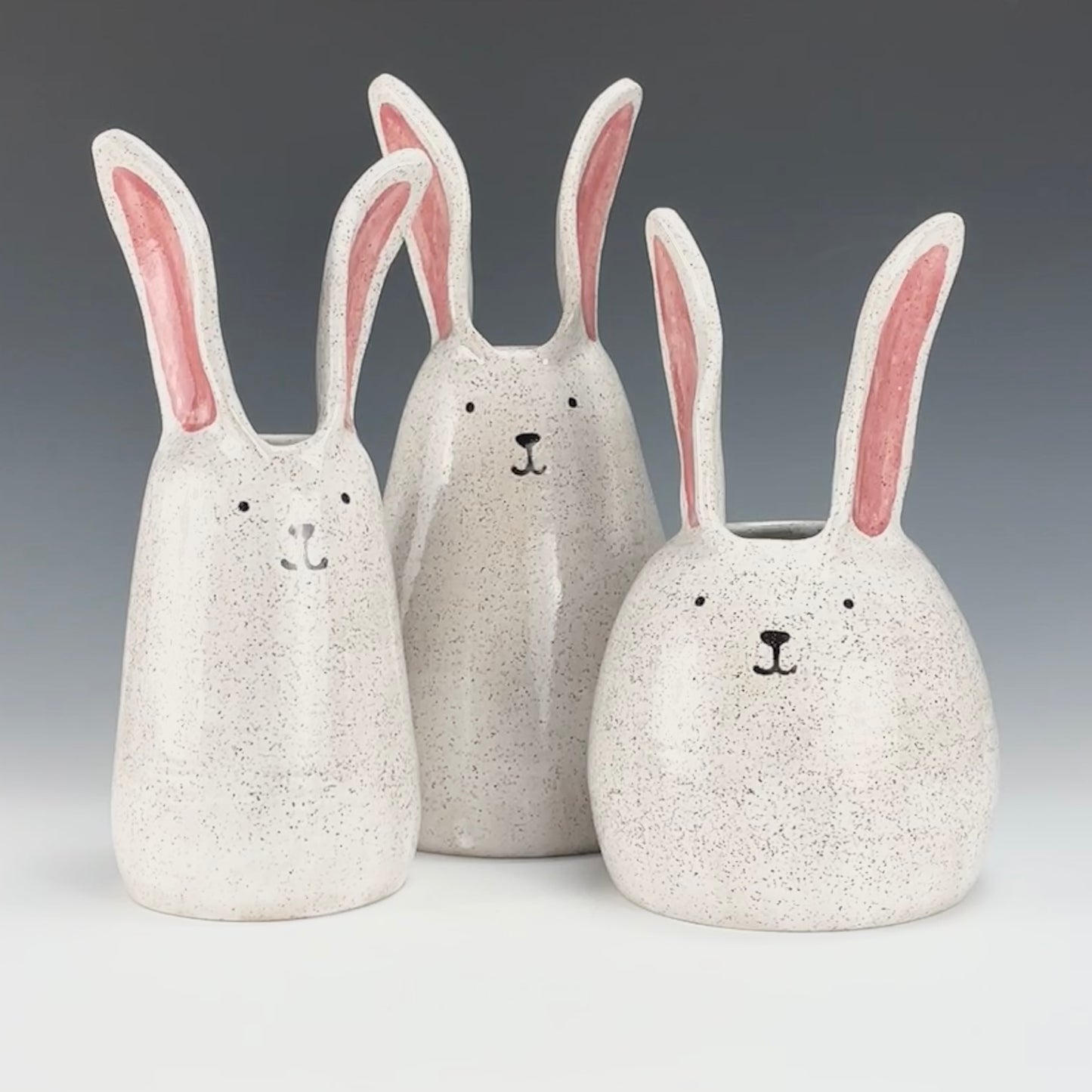 Happy Bunny Vase, chubby