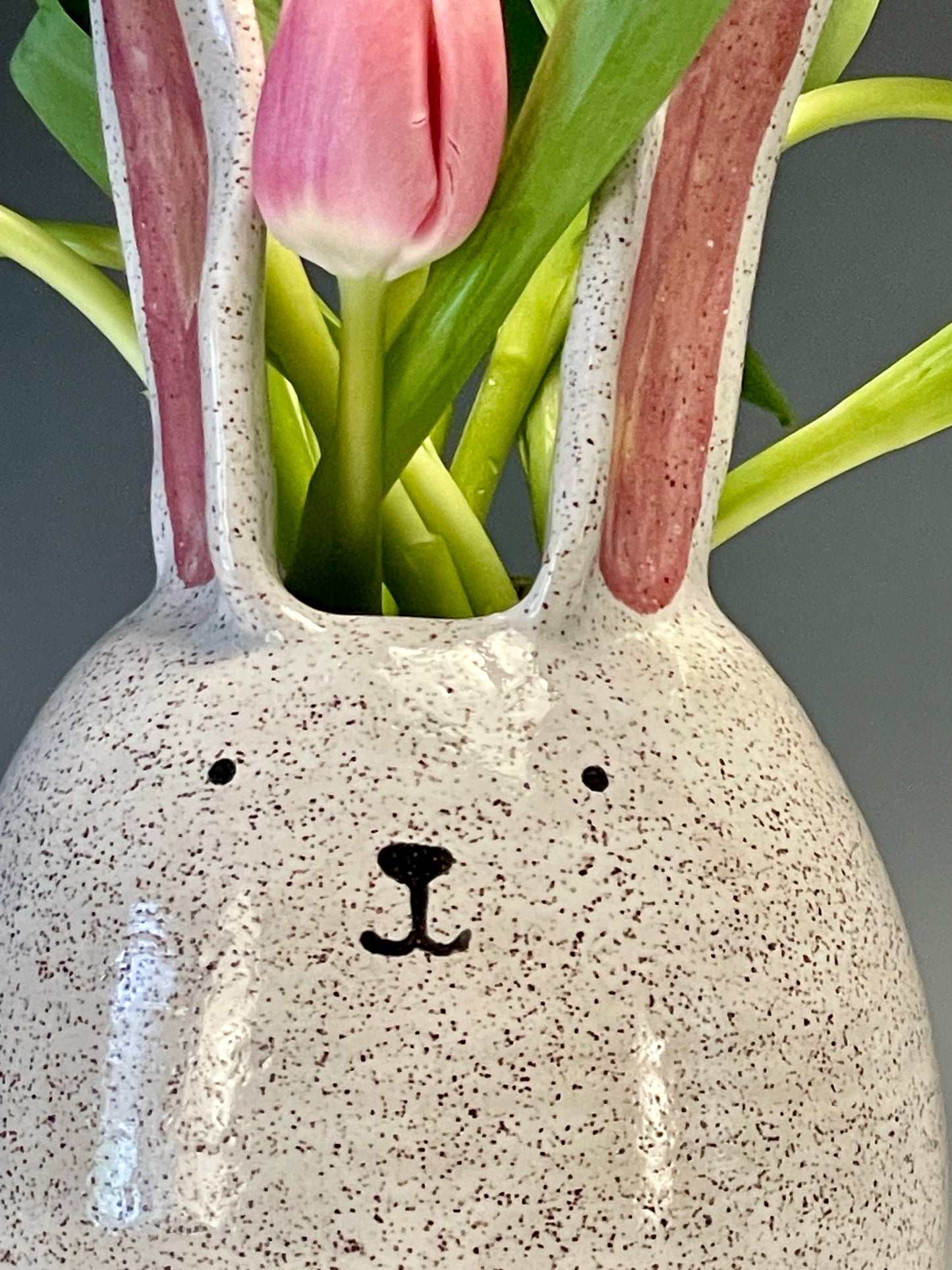 Happy Bunny Vase, chubby