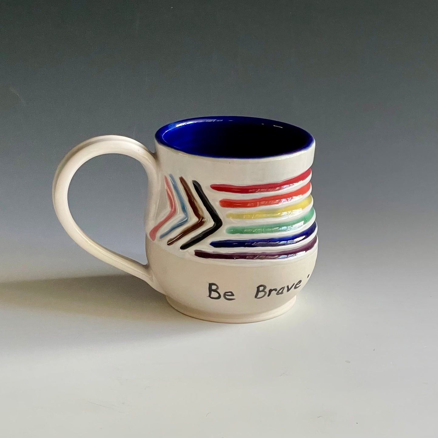 16 oz. Porcelain Rainbow Mug:  Be Beautiful