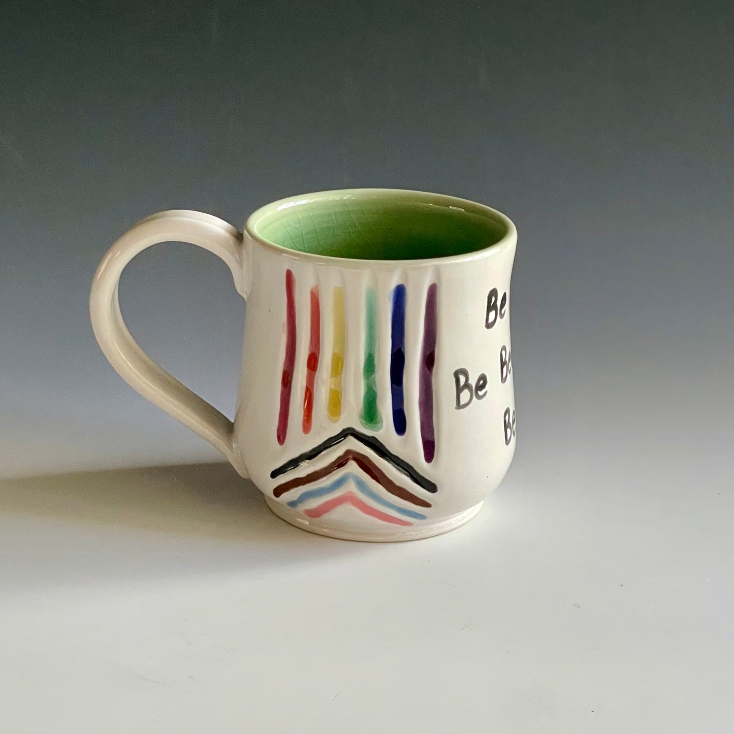 16 oz. Porcelain Rainbow Mug-Be Brave