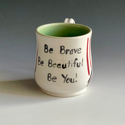 16 oz. Porcelain Rainbow Mug-Be Brave