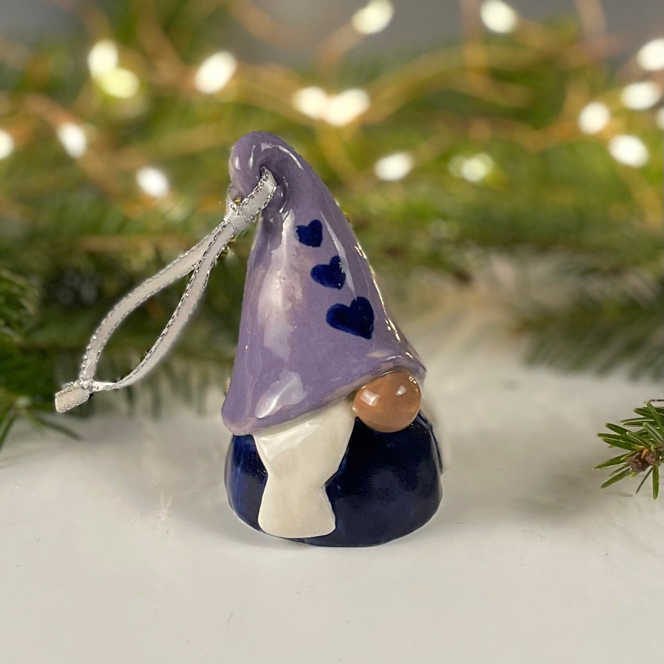 Hearts Gnome Ornament, 3"H