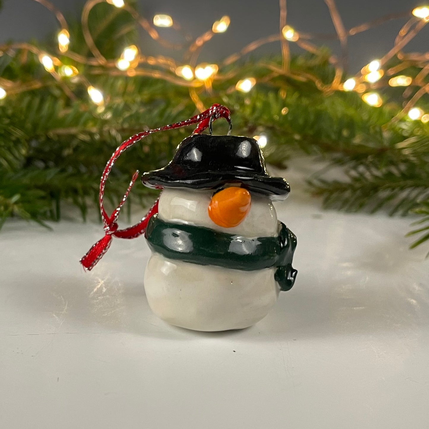 Snowman Ornament, 1.5"H