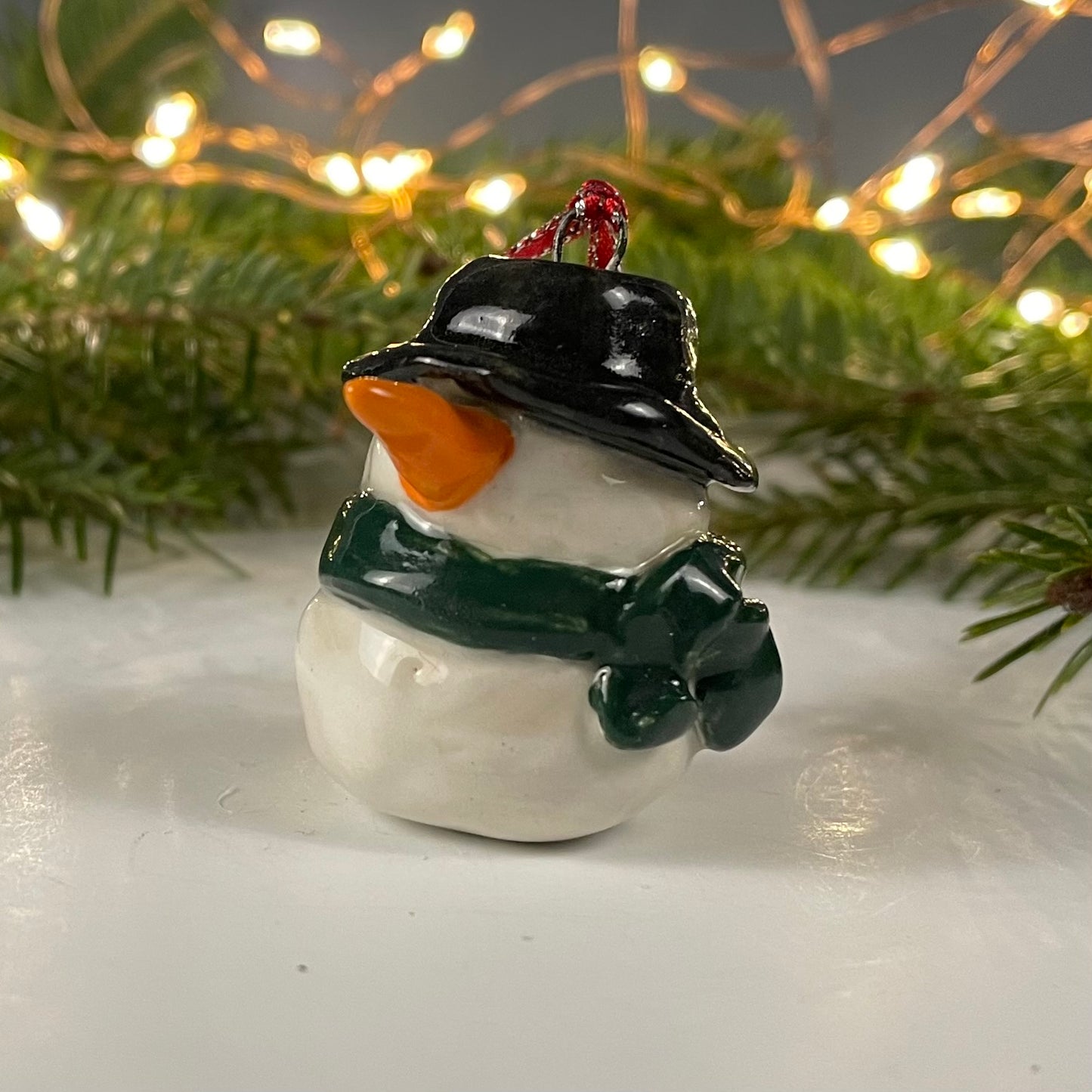 Snowman Ornament, 1.5"H