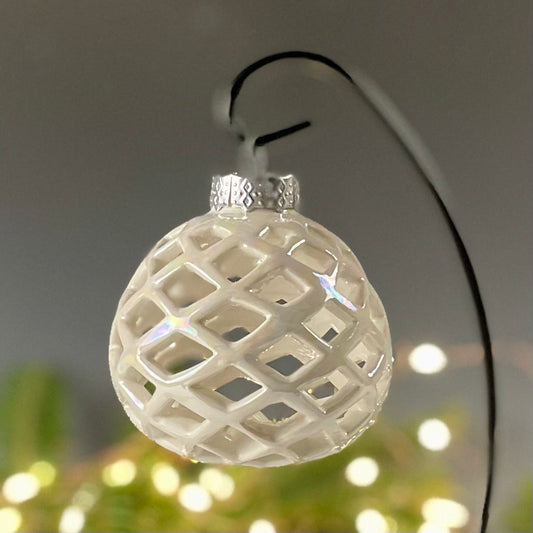 Porcelain Diamond Pierced Bauble