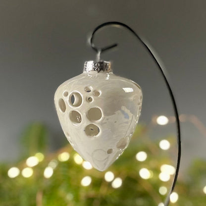 Porcelain Pierced Circle Bauble