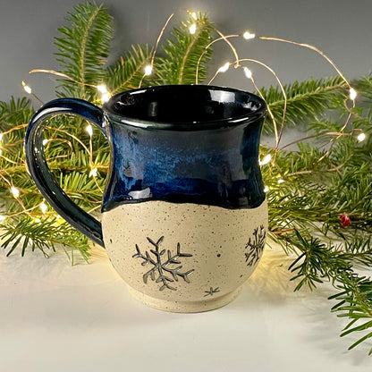 Snowflake Mug Dark Blue