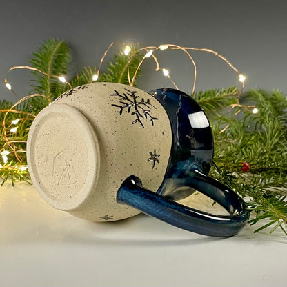 Snowflake Mug Dark Blue