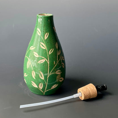 Green Leaf Carved Soap/Lotion Dispenser