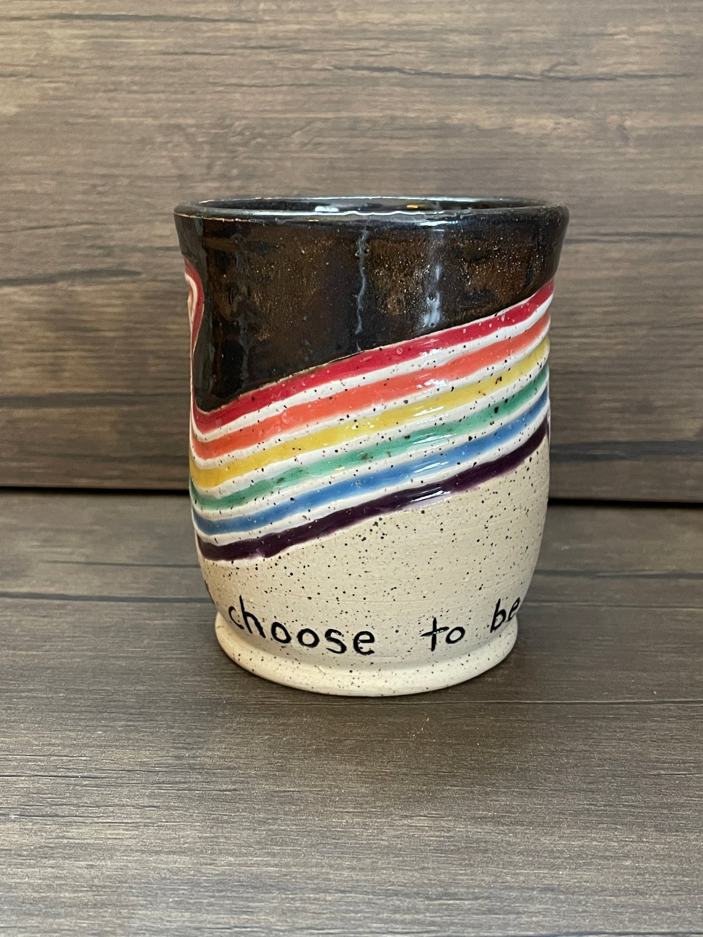 12 Ounce Awareness Rainbow Mug, Black